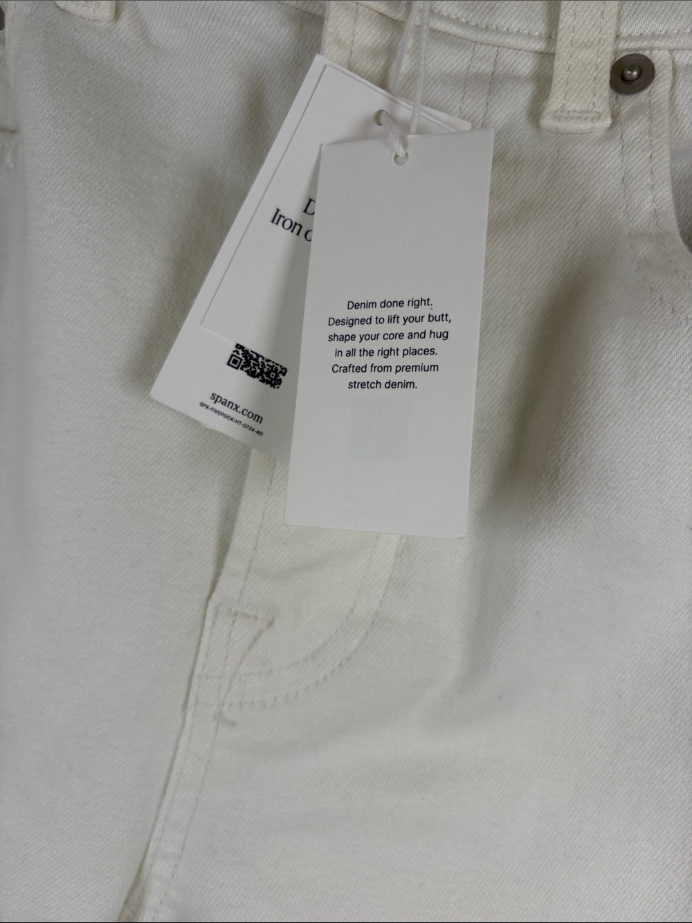 SPANX Lycra Flare High-Rise Jeans- Color: Linen Sz 10 *See Description* NWT Flaw - Picture 4 of 12
